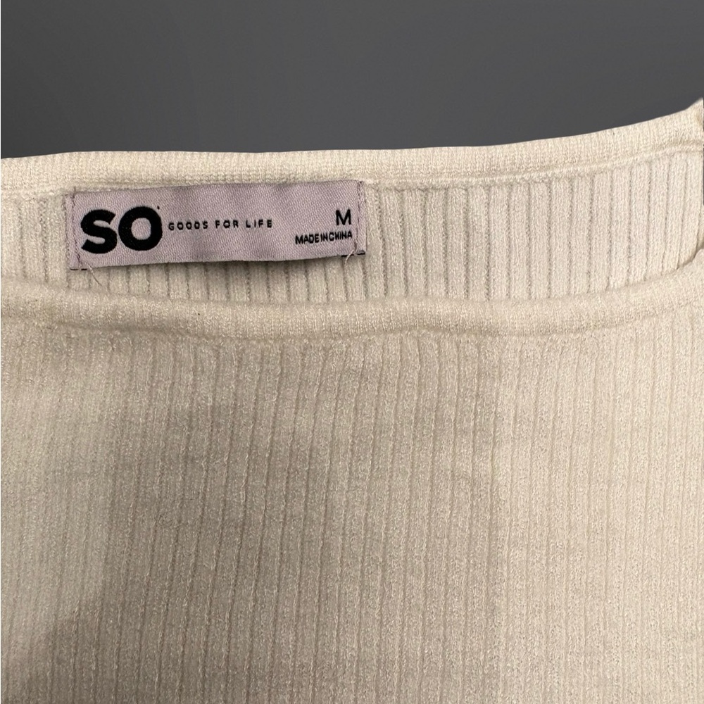 SO Cream Knit Top Size Medium, perfect for the summer - Picture 5 of 6